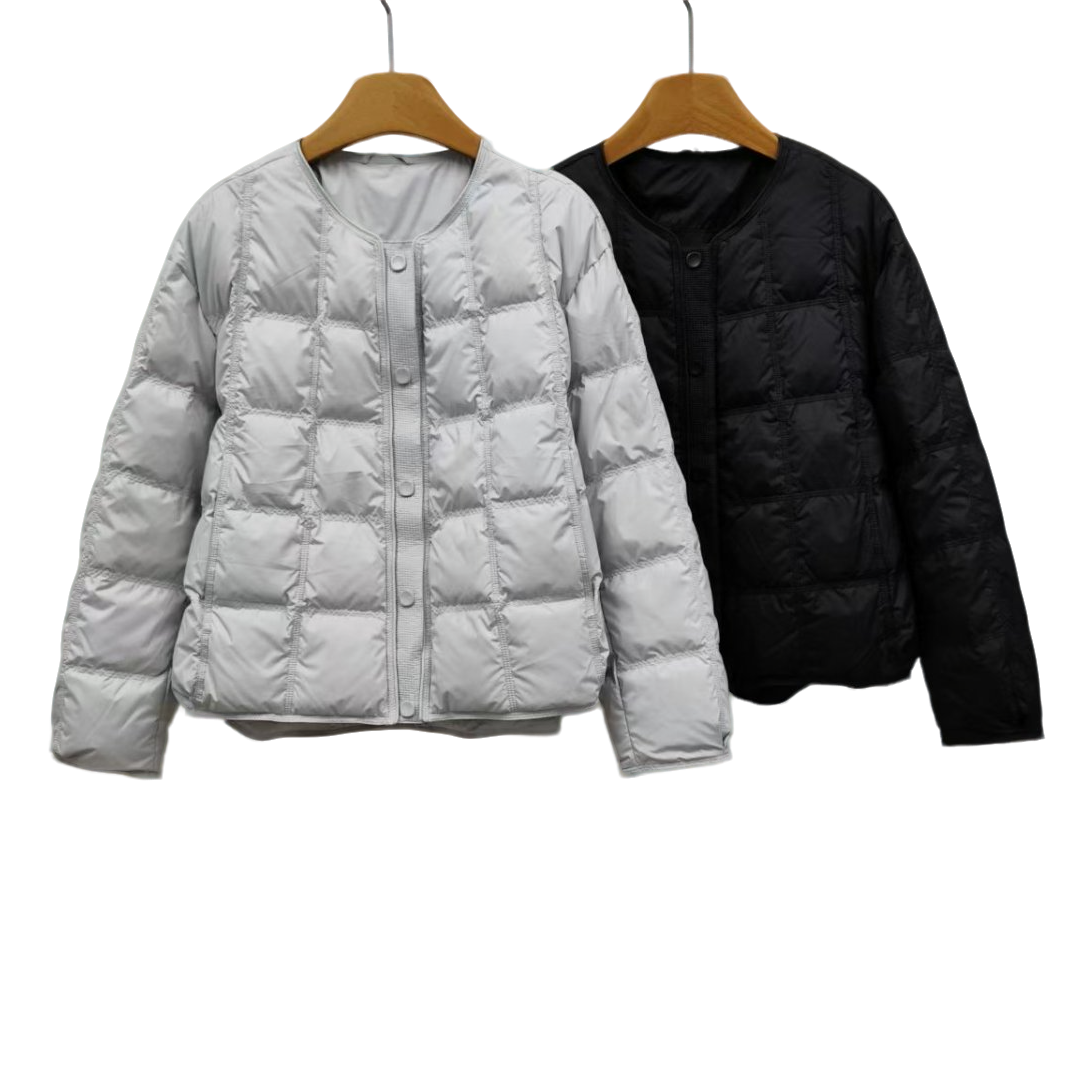 YITONG/倚桐2025冬季时尚休闲百搭轻薄排扣短款羽绒服（W5A67020）