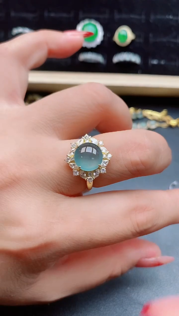 【闪购商品】翡翠戒指银S925镶嵌212121