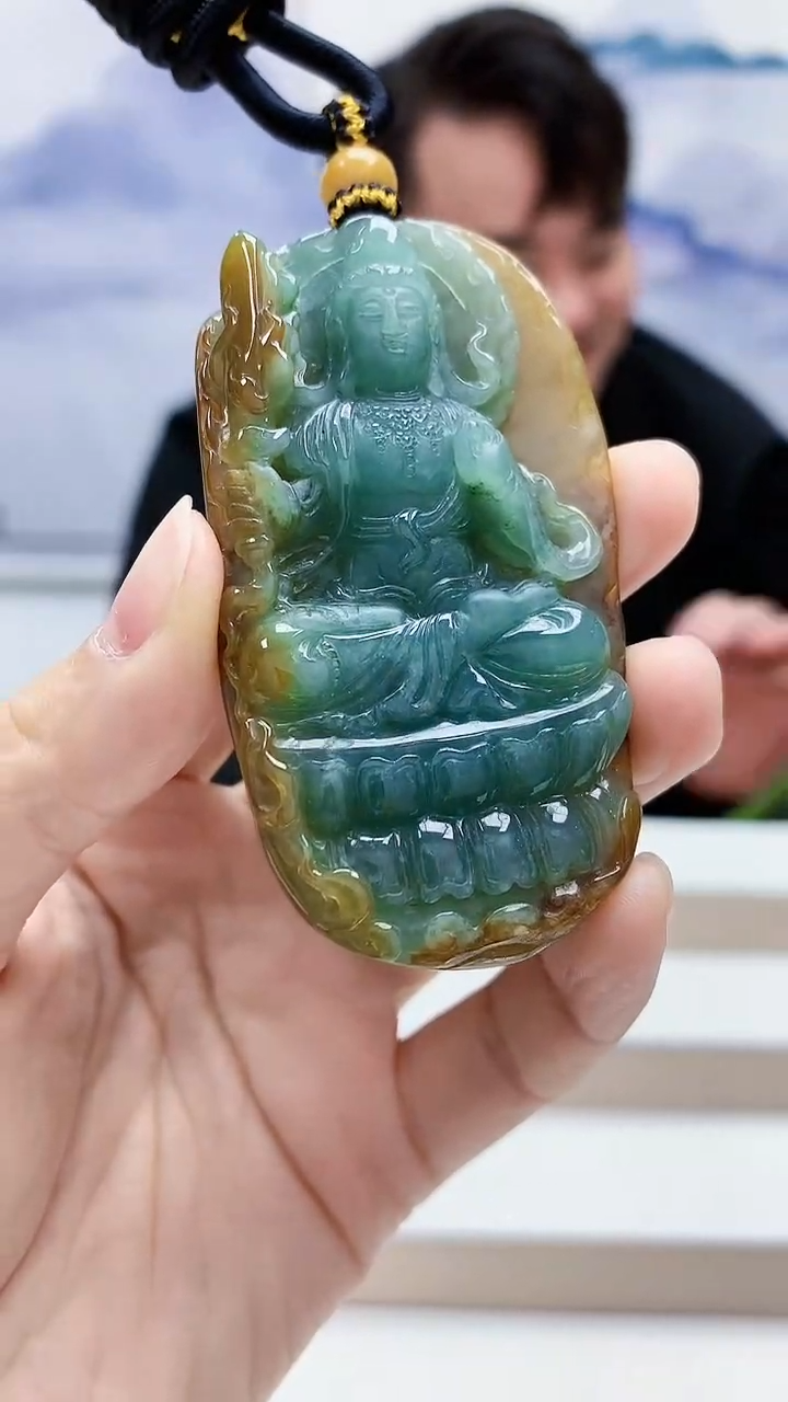 未镶嵌定制翡翠5060lr-毛货挂件3