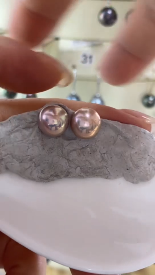 未镶嵌耳饰淡水珍珠9-10