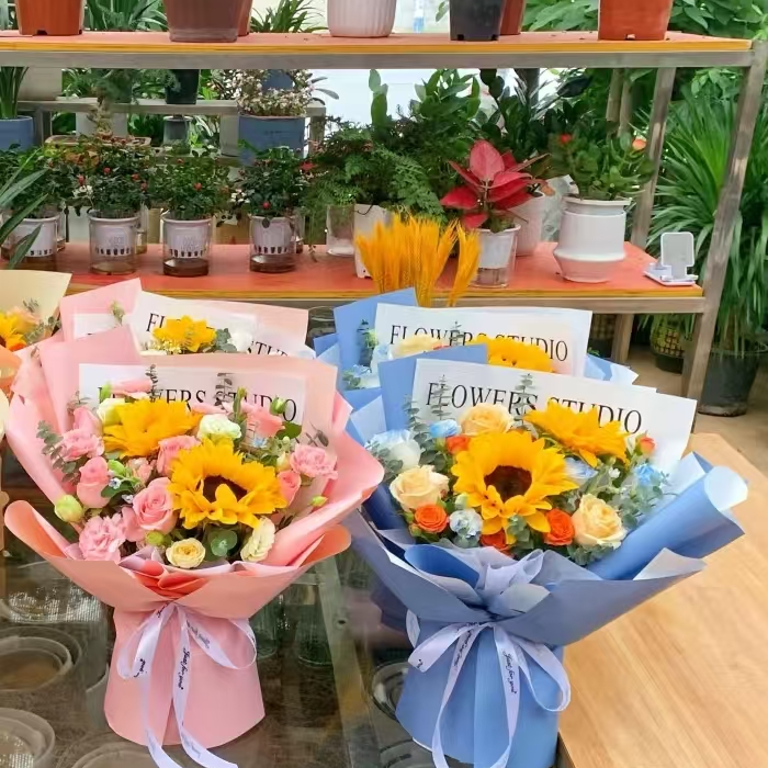 向日葵玫瑰花花束