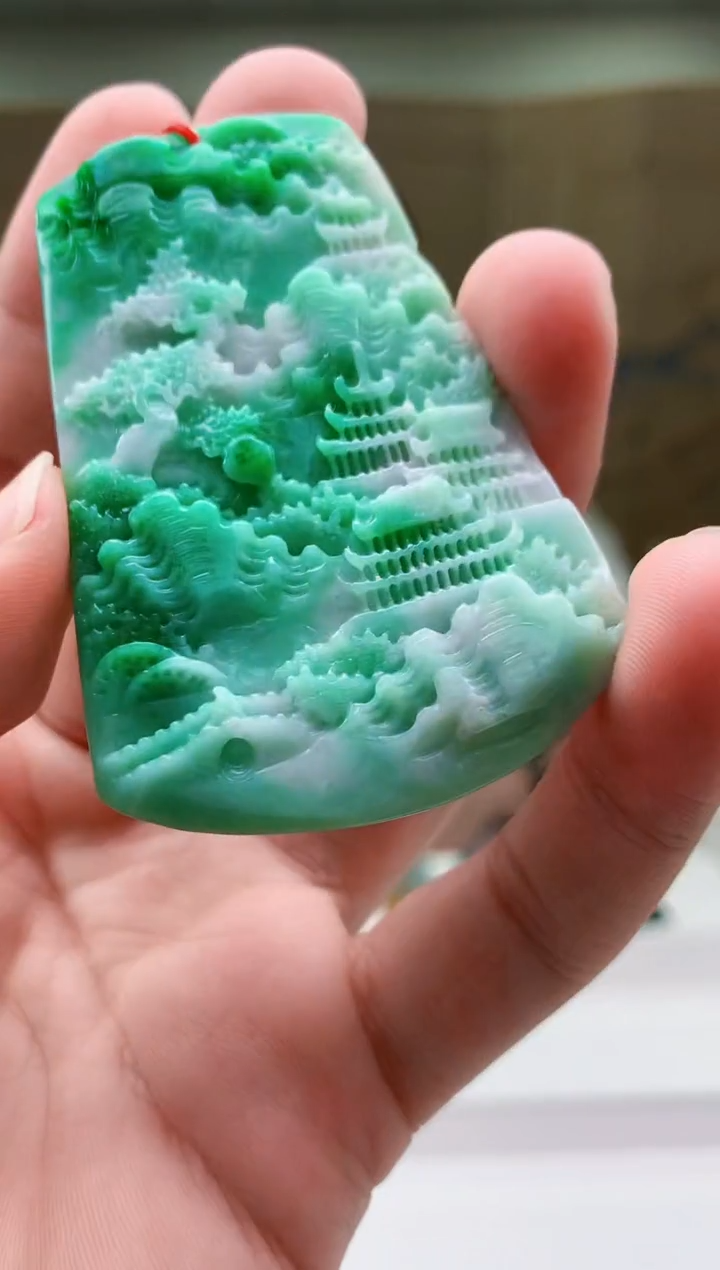 【闪购商品】定制翡翠未镶嵌4812bb-毛货挂件53