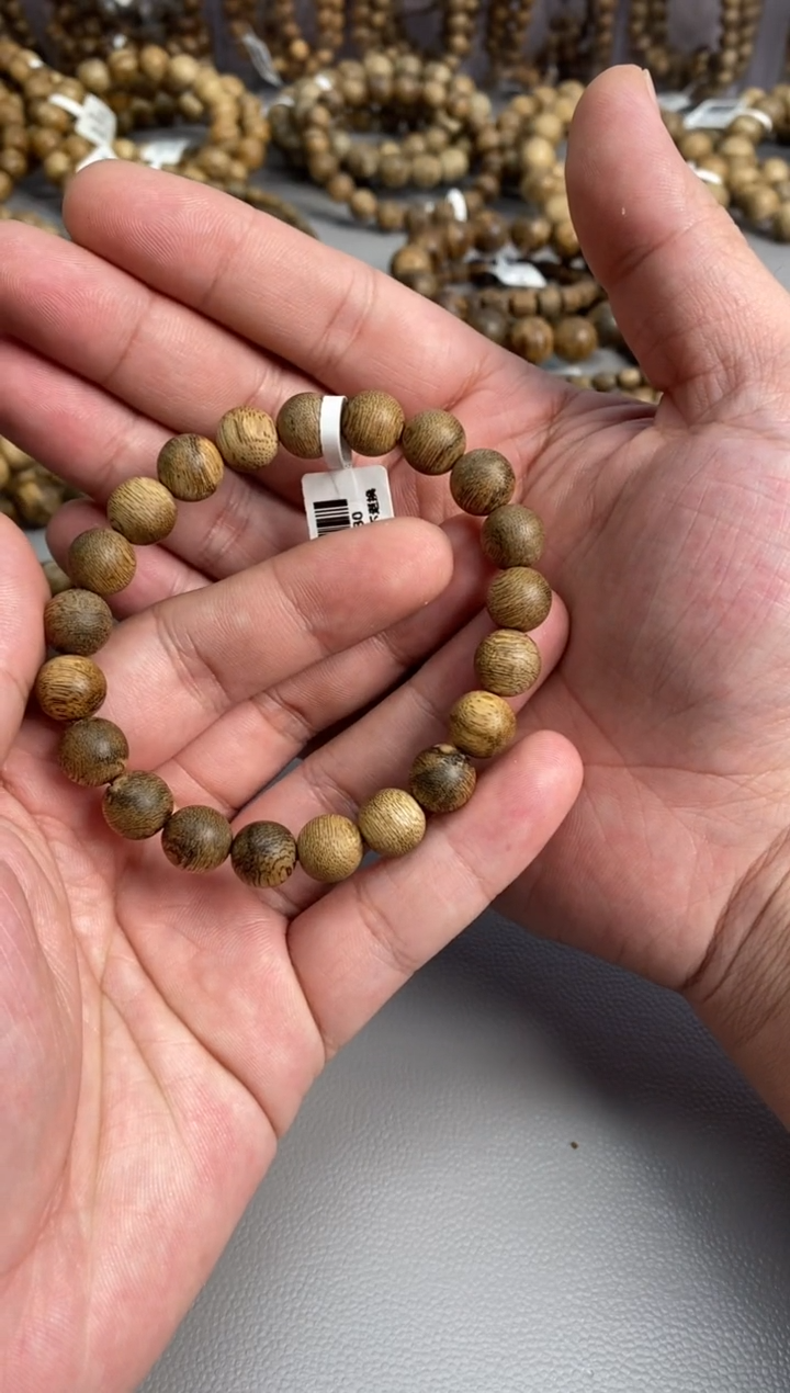 沉香手串文莱圆珠单圈1.0多样性发其一