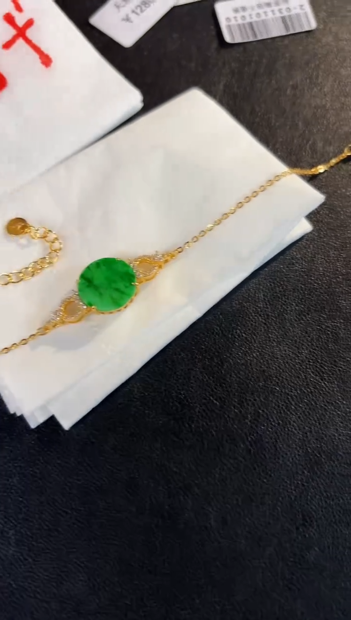 【闪购商品】翡翠手链银S925镶嵌缅料A货/支持复检/一件