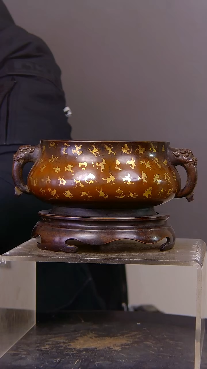 悟*山水铜缘紫铜香炉结缘1111