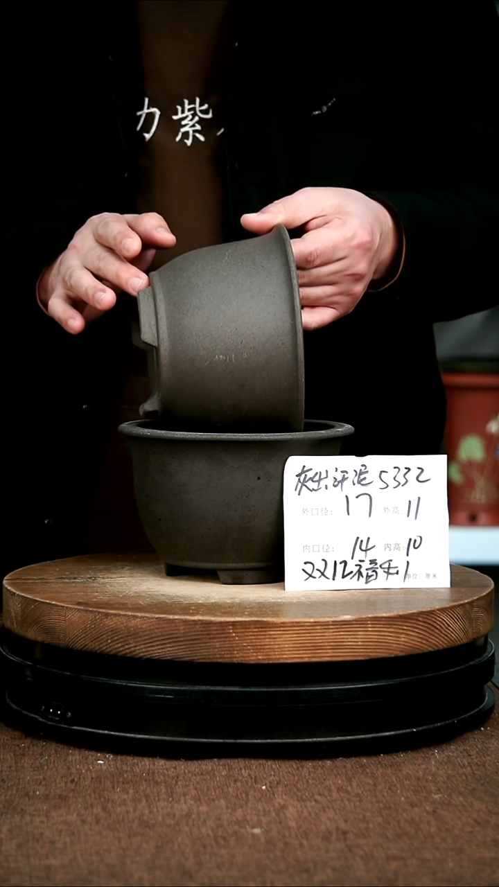 紫砂花盆花卉园艺5332