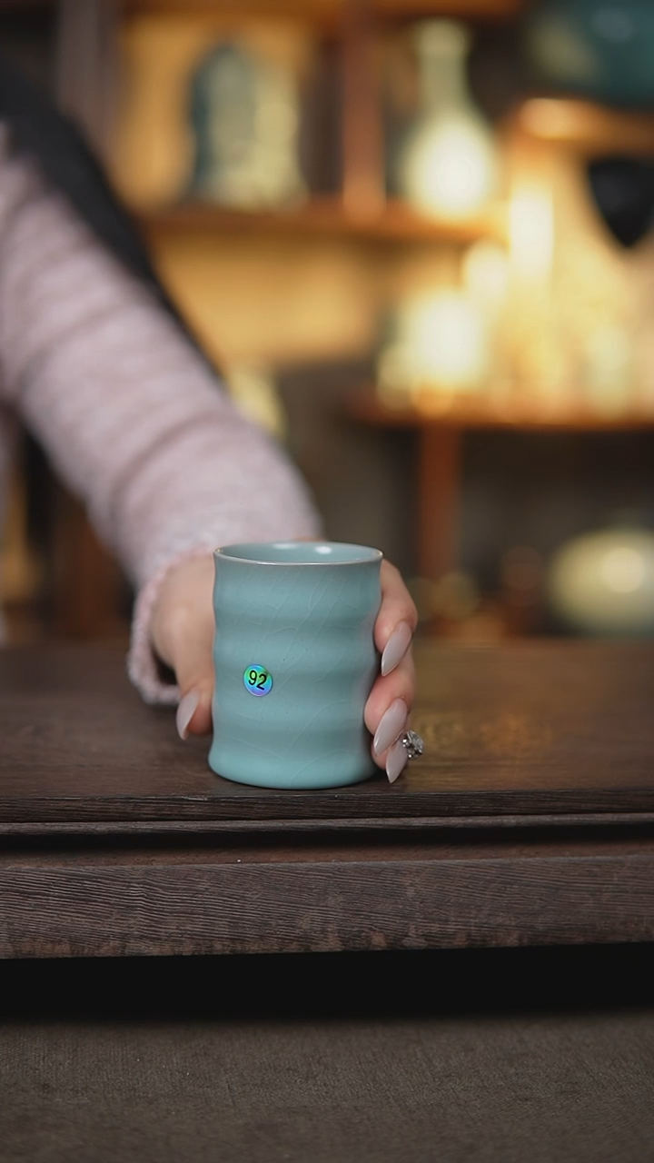 【闪购商品】杯仿古宋臻釉竹韵杯微瑕92