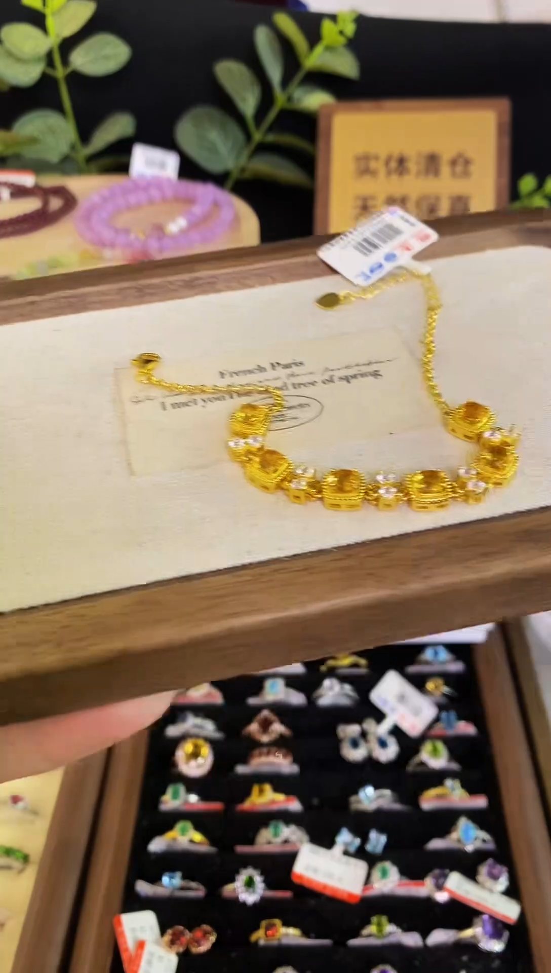 【闪购商品】水晶手链银S925镶嵌手链