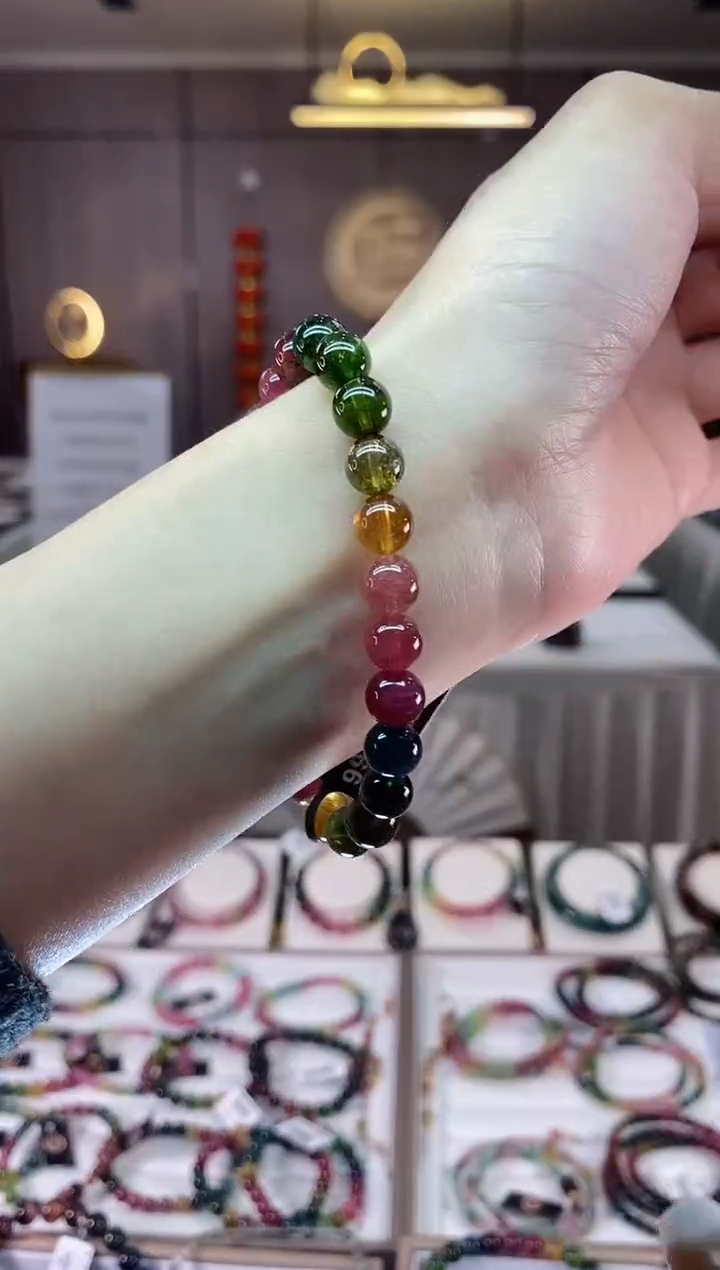 【闪购商品】碧玺单圈手串7mm+未镶嵌一物一证dan