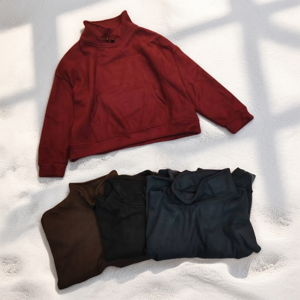 8289（飞儿同款）卫衣女款纯色卫衣秋冬新款内搭加厚打底