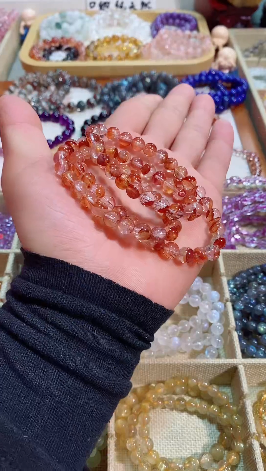 【闪购商品】水晶手链未镶嵌锦鲤胶花多圈 （多样性发其一）