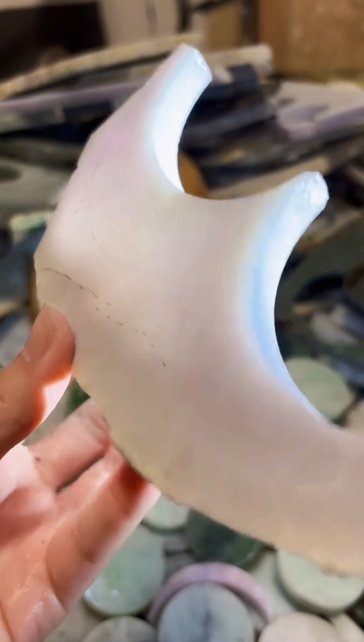 【闪购商品】翡翠颈饰未镶嵌A货白谭1447