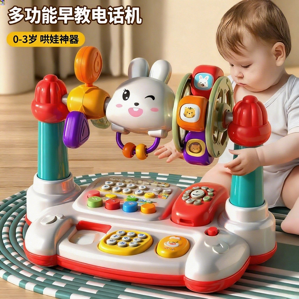 婴幼儿童电子琴宝宝多功能钢琴玩具益智宝宝1-3岁音乐电话转转乐