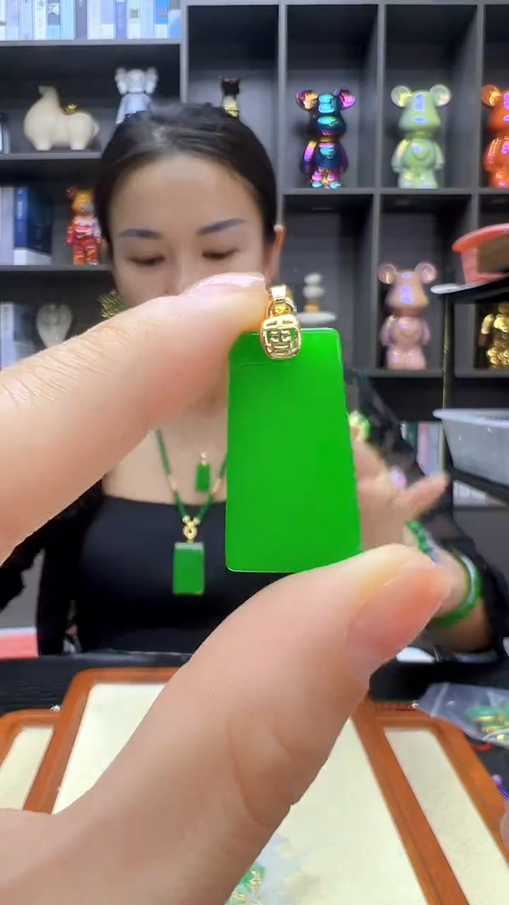 翡翠14K金镶嵌颈饰丹丹diy劲饰