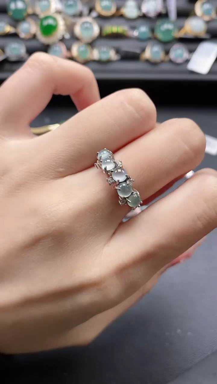 【闪购商品】翡翠戒指银S925镶嵌1111-