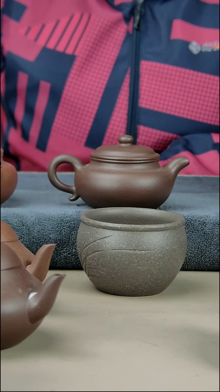 茶壶紫砂仿古底槽清加一个杯子蟹壳清