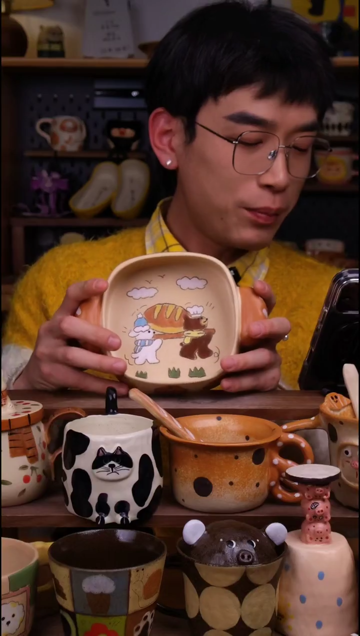 碗陶景德镇可爱设计师款陶瓷