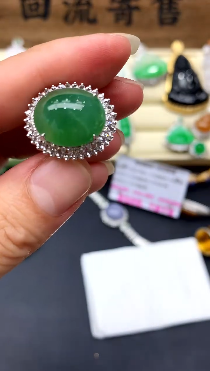 【闪购商品】翡翠戒指18K金镶嵌372-中国好珍宝