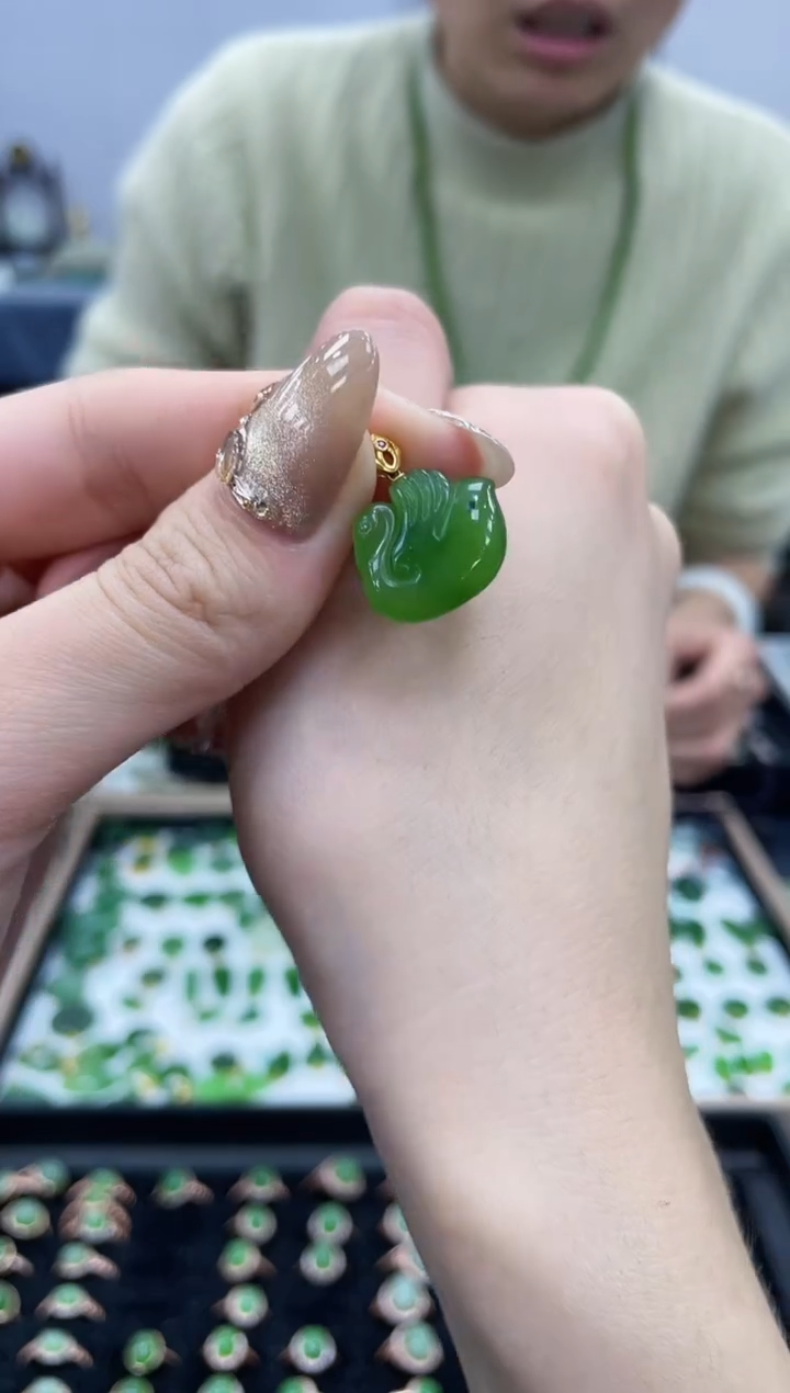 【闪购商品】和田玉吊坠18K金镶嵌多样性拍一发一029