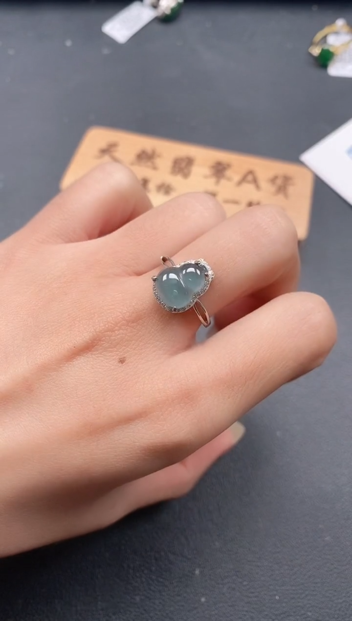 银S925镶嵌戒指翡翠11111