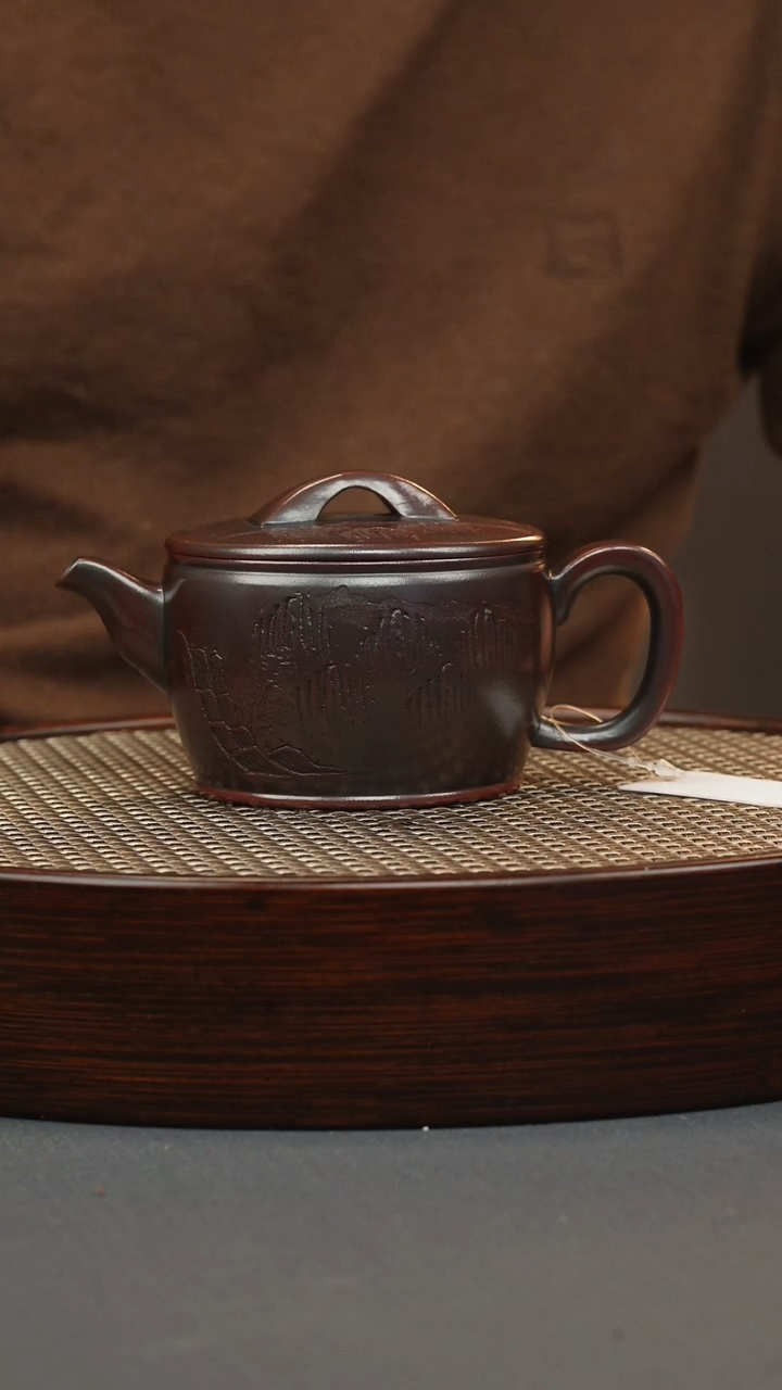【闪购商品】紫砂茶壶古红泥 汉瓦 观山