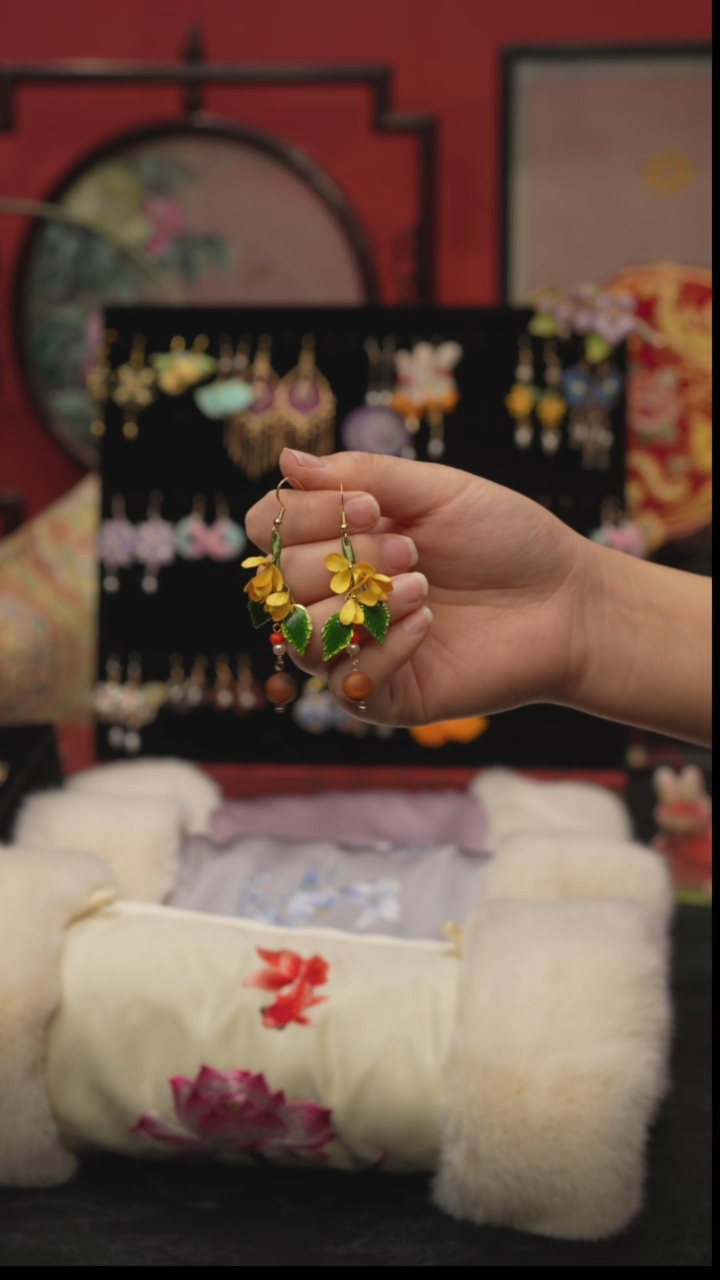 刺绣9*～非遗手工绒花饰品