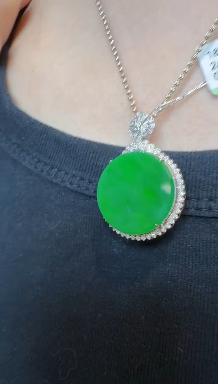 翡翠18K金镶嵌吊坠(不含链)多样性团购发一件