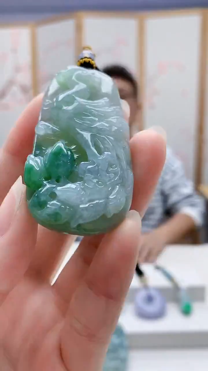 未镶嵌定制翡翠5175ry-毛货挂件83