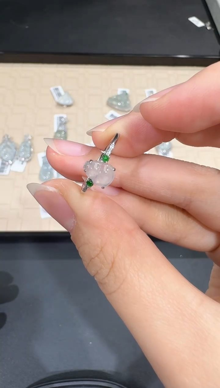 【闪购商品】翡翠戒指18K金镶嵌X0306-61-104/18k