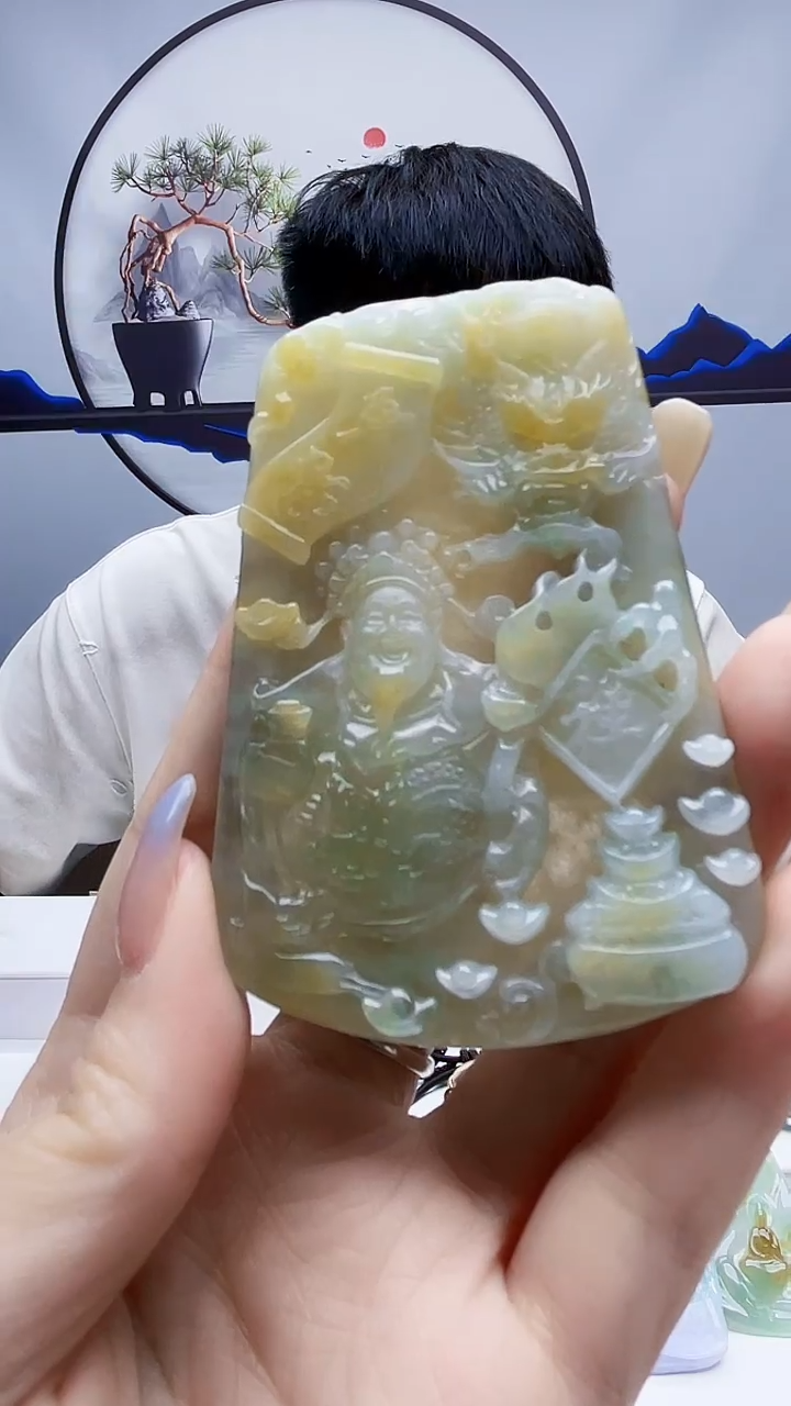 未镶嵌定制翡翠毛货-挂件74