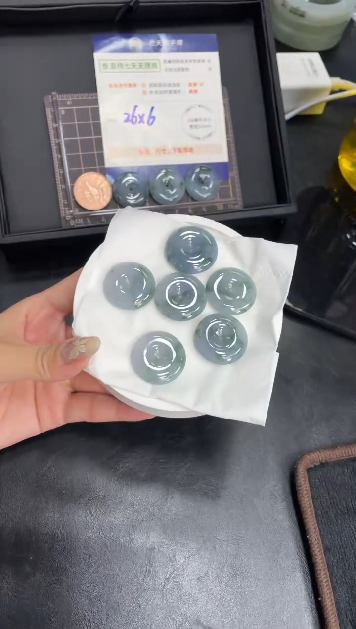 【闪购商品】翡翠挂件未镶嵌平安扣FL7配绳/多样性发其一CP