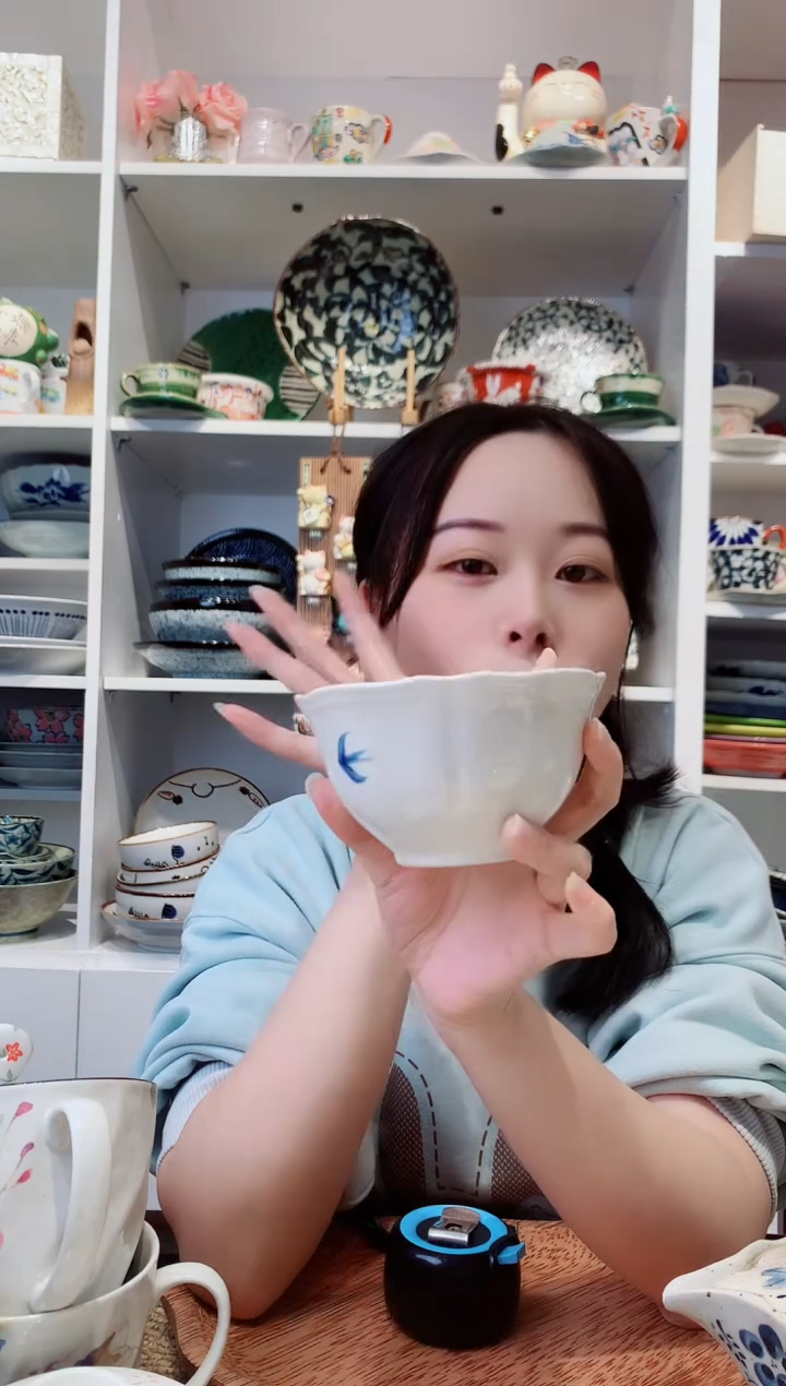 陶瓷【孤品】燕子饭碗11cm