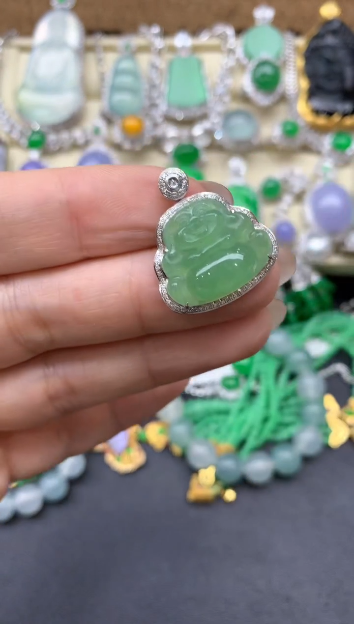 【闪购商品】翡翠颈饰18K金镶嵌357-中国好珍宝