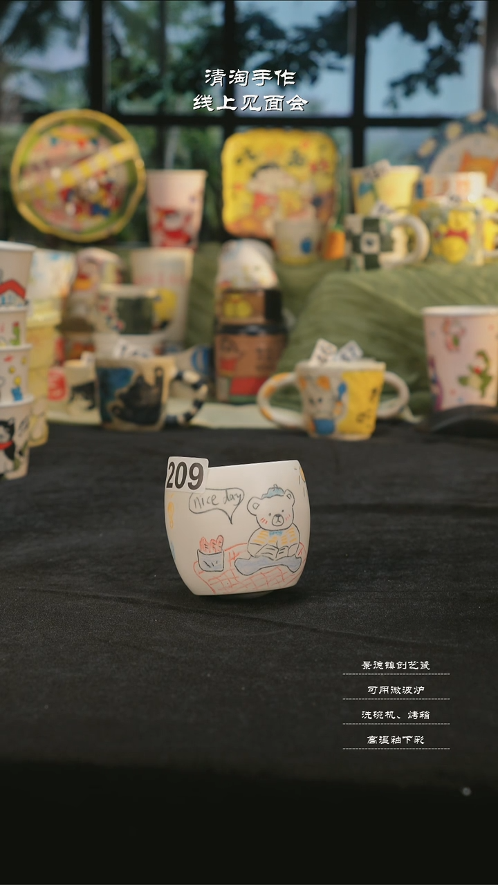 【闪购商品】摆件亲工手绘陶瓷-209