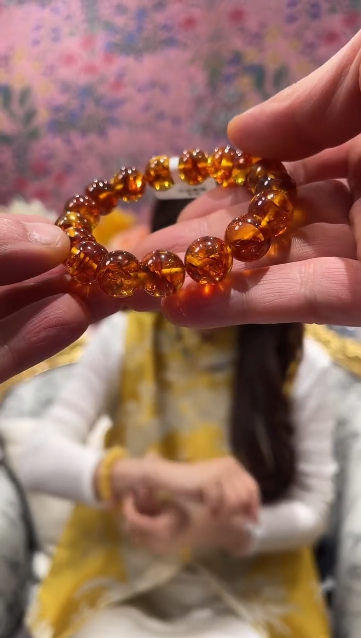 【闪购商品】琥珀（花珀）裸石未镶嵌素圈