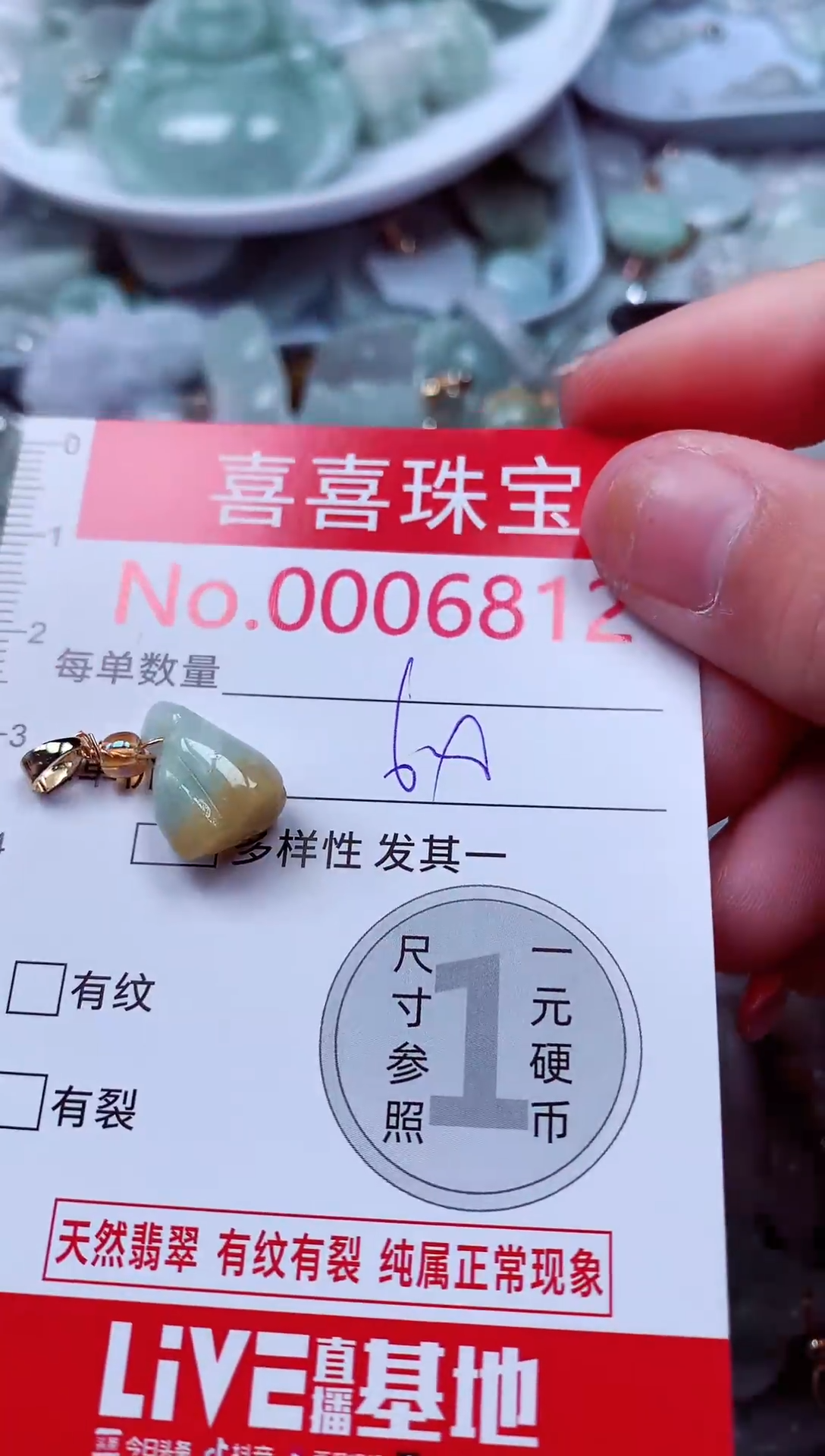 吊坠(不含链)未镶嵌翡翠6812