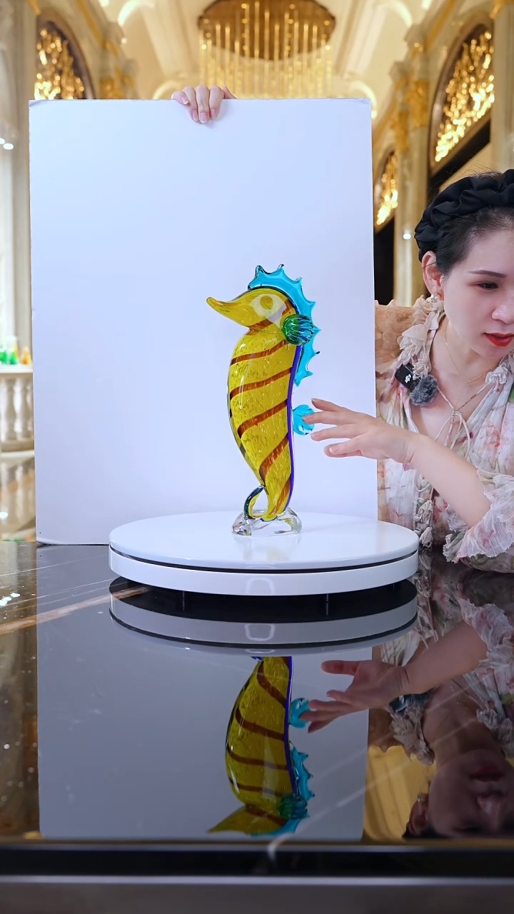 摆件蓝色海马摆件