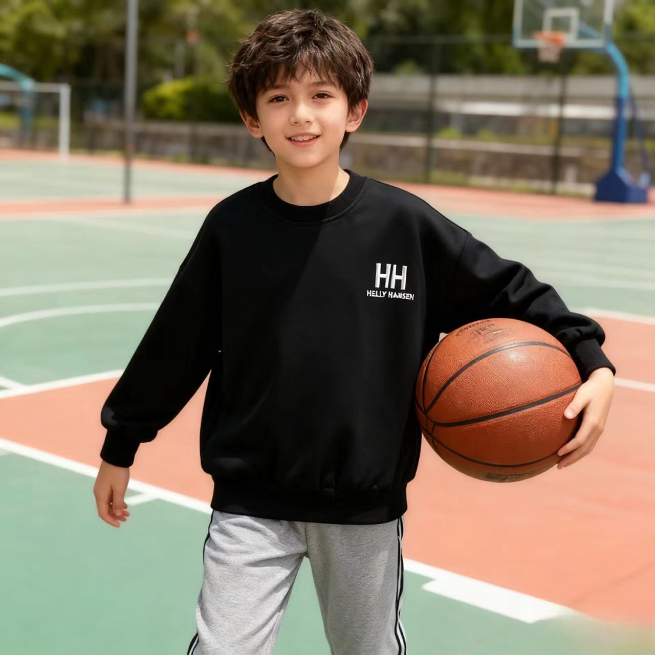 F01262男童冬季加绒加厚卫衣2025年新款中大童儿童秋冬款童装男孩