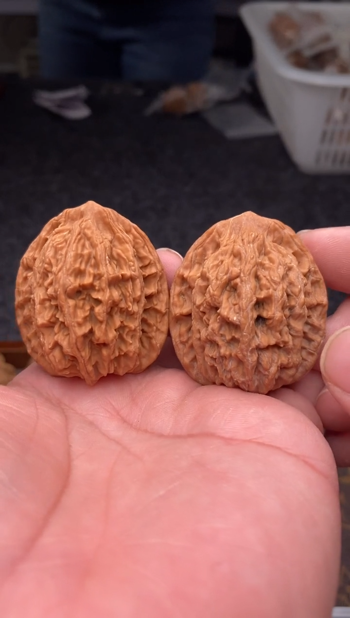 把件文玩核桃B160号42尺虎头尖微磕