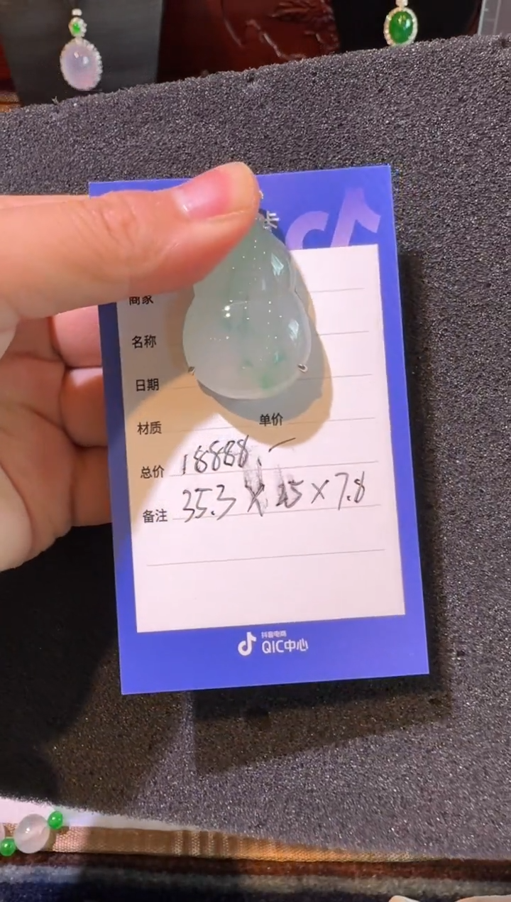 吊坠(不含链)18K金镶嵌翡翠天然翡翠吊坠多样性发其一