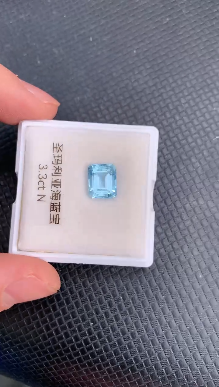 【闪购商品】海蓝宝石裸石未镶嵌天然圣玛利亚色海蓝宝石
