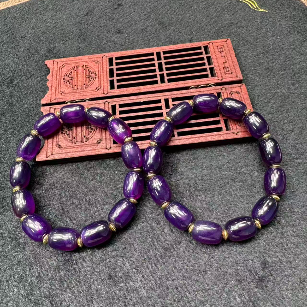 【刘少文】卡10左右紫龙天晶玛瑙手串-MS-J146-多样性只发一件