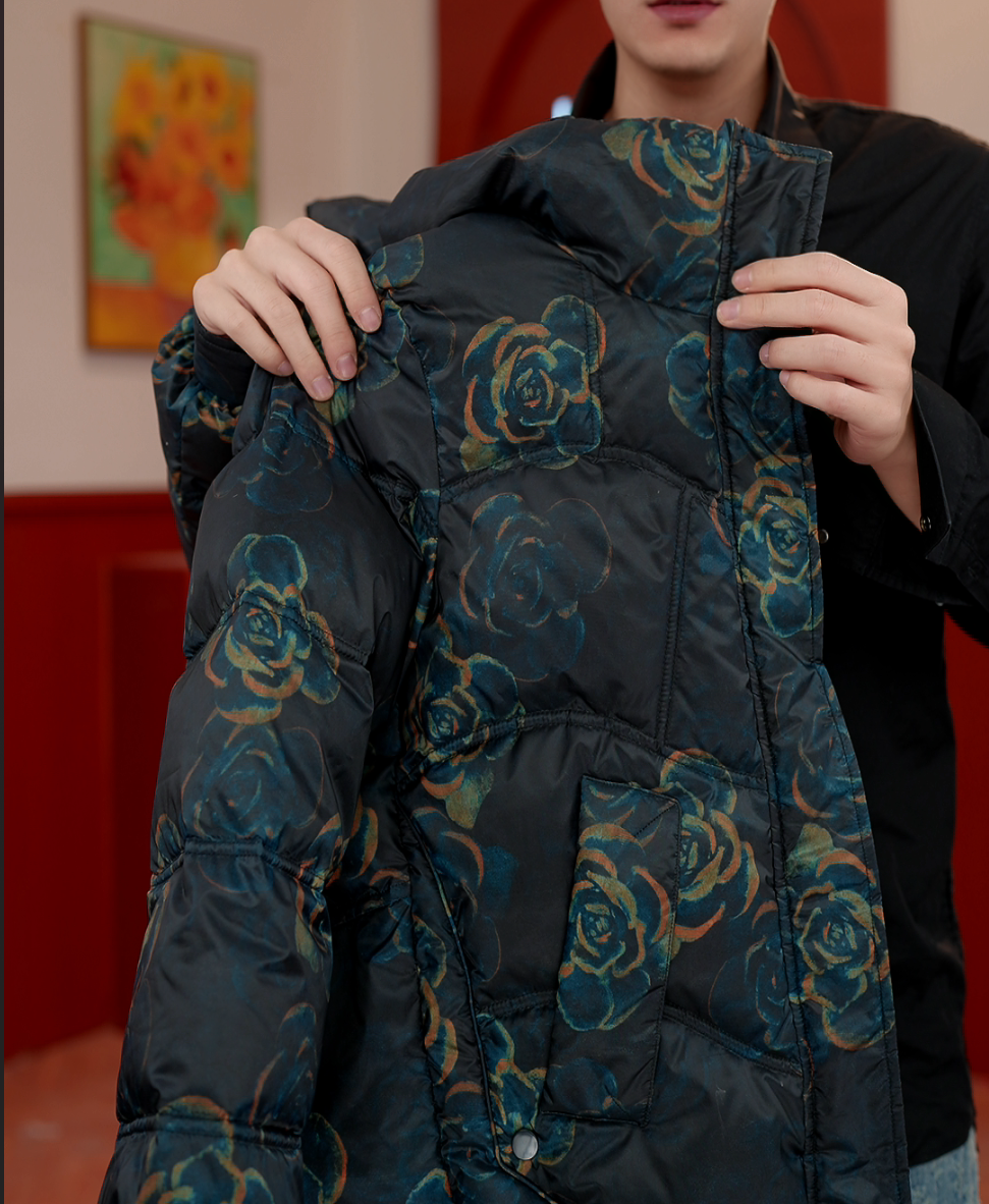 【甄选大朵鸭绒】25杭州原版正品保暖气质修身羽绒服ZF-R065-XGBLZ