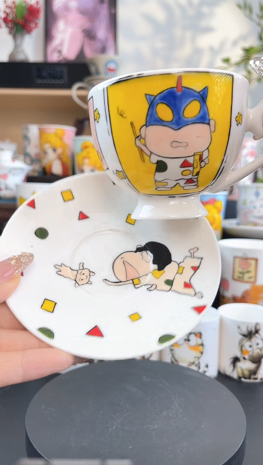 【闪购商品】摆件手工手绘陶瓷小杯杯