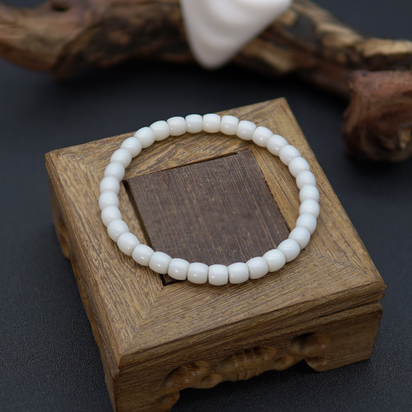 【苏禾珠宝】和田玉白玉卡6手串素圈（多样性发货）拍一发一