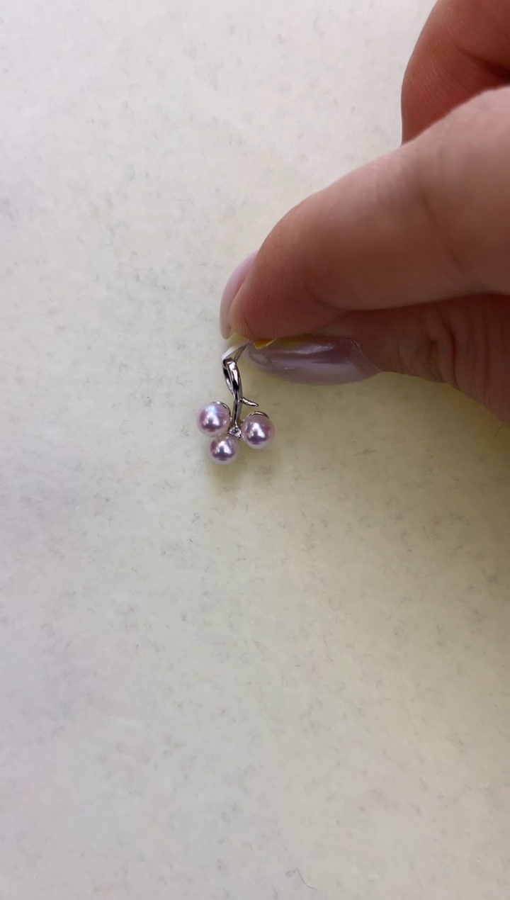 银S925镶嵌DA海水珍珠 akoya吊坠 GD101