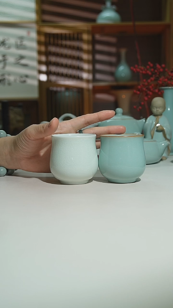 天青玉清美人杯一级