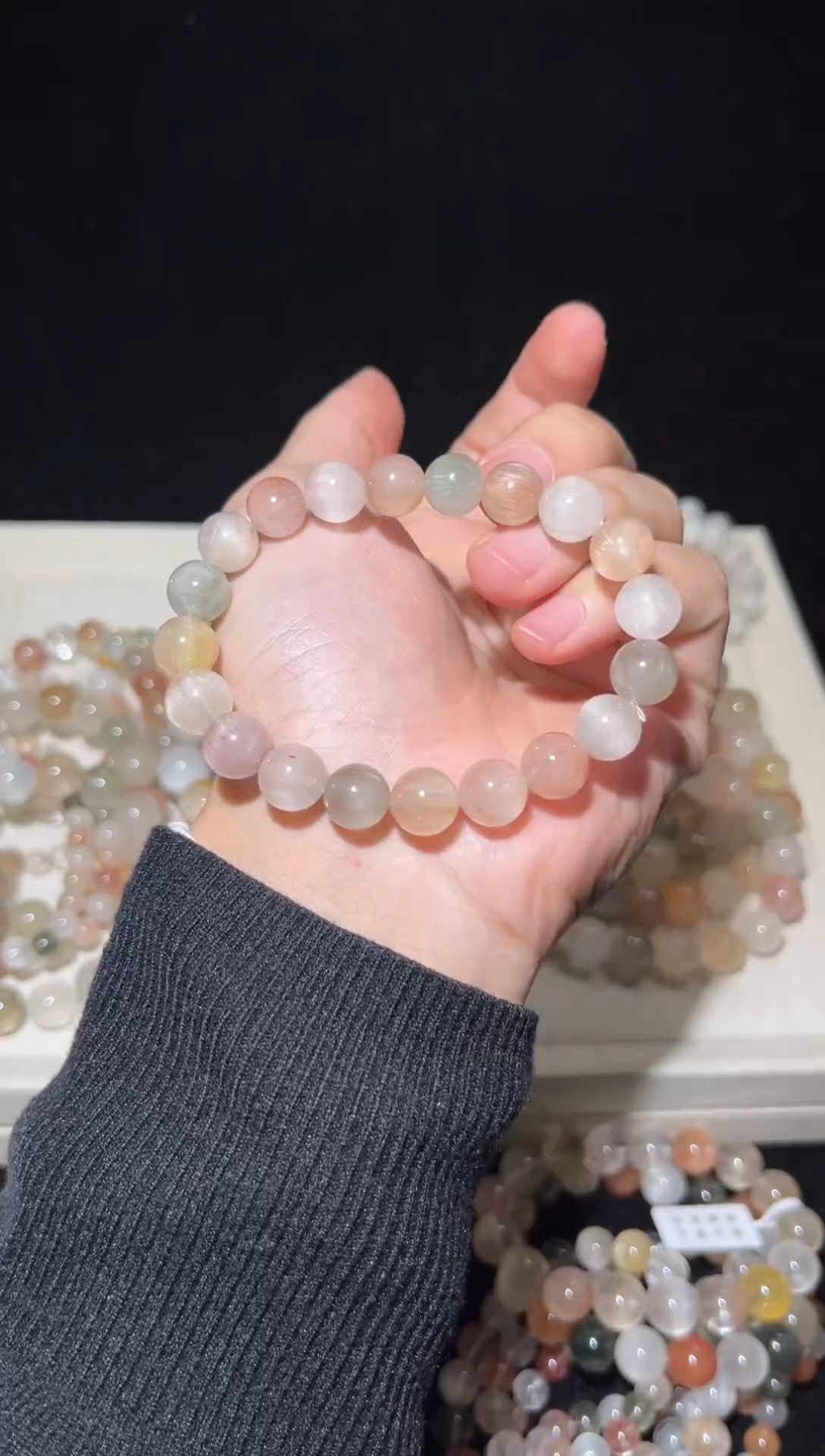 未镶嵌手串水晶5彩兔毛出厂价默认微瑕10