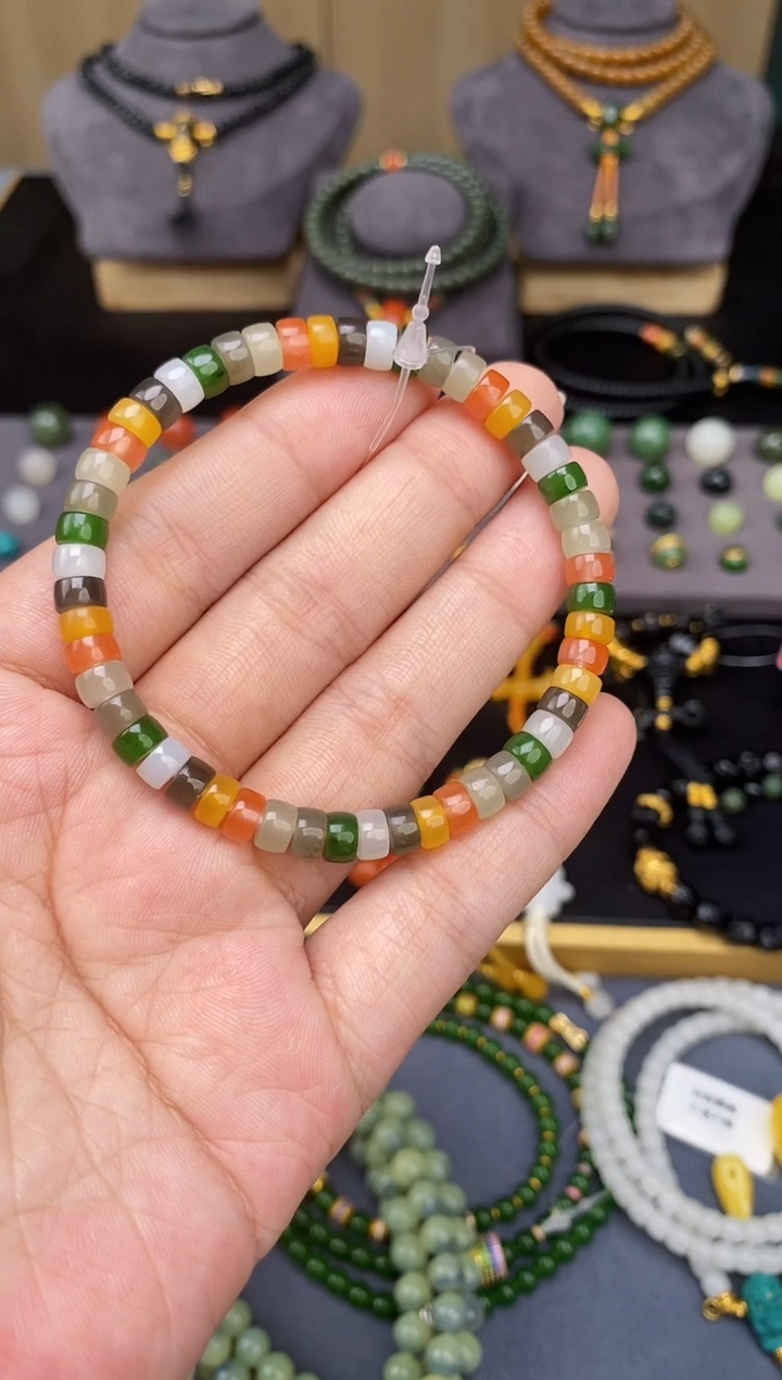 未镶嵌和田玉挂件多巴胺药片手串