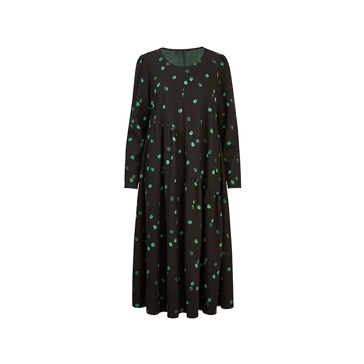 【宸慕】时尚新款重绉真丝桑蚕丝气质减龄连衣裙26032